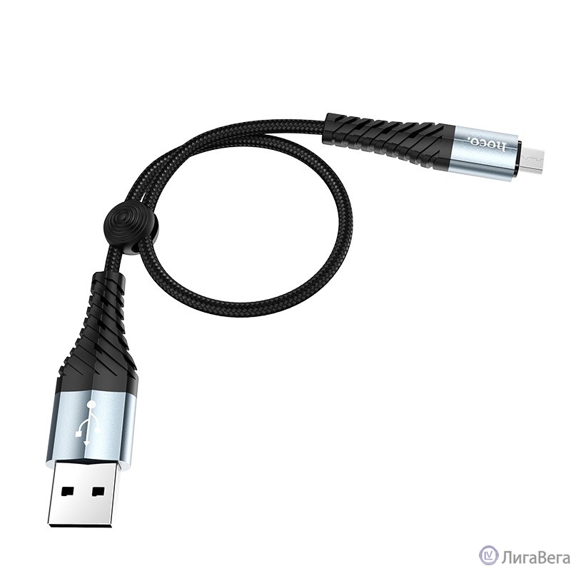 HOCO HC-10543 X38/ USB кабель Micro/ 1m/ 2.4A/ Нейлон/ Black HOCO HC-10543 X38/ USB кабель Micro/ 1m/ 2.4A/ Нейлон/ Black