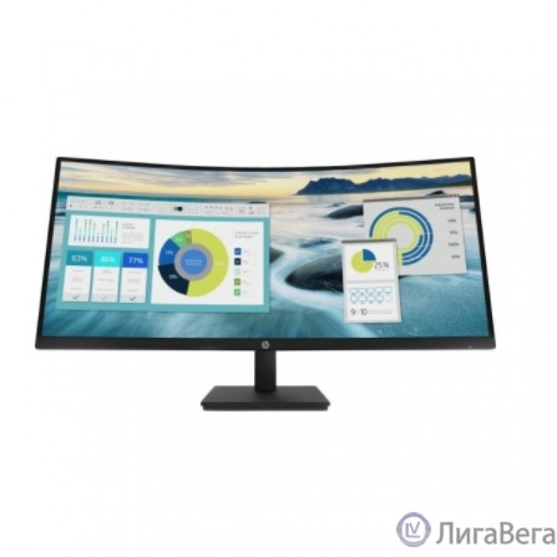 LCD HP 34'' P34hc G4 Curved Monitor {VA 3440x1440 178/178 60Hz 5ms 250cd 178/178 3500:1 8bit HDMI2.0 DisplayPort1.2 3xUSB3.2 USB-C3.2 AudioOut 2x3W VESA} [21Y56AA#ABB]