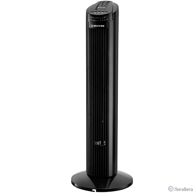 BRAYER BR4958BK Колонный вентилятор BRAYER, механ.упр.,пульт ДУ,вращение90°,мощ-ть50Вт,защита от перегрева BRAYER BR4958BK Колонный вентилятор BRAYER, механ.упр.,пульт ДУ,вращение90°,мощ-ть50Вт,защита от перегрева