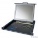Procase R1708 Консоль однорельсовая , КВМ 8 порт, LCD 17'', single rail console KVM 8 port, LCD D-Sub, USB, разрешение 1280*1024, 8 кабелей