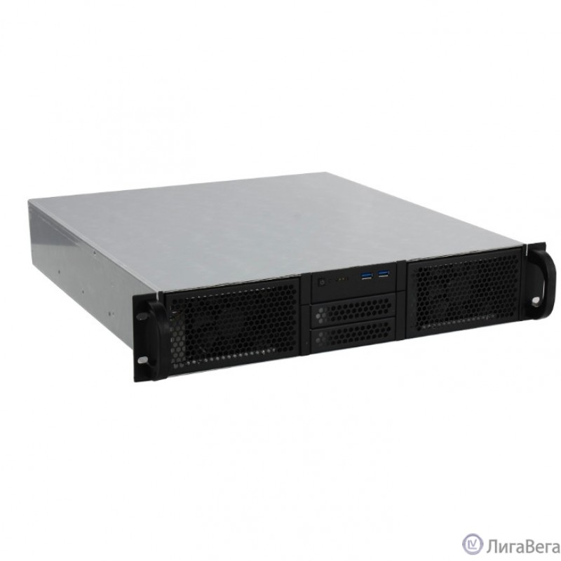 Procase RE204-D0H8-FE-65 Корпус 2U server case,0x5.25+8HDD,черный,без блока питания(2U,2U-redundant),глубина 650мм,EATX 12″x13″, панель вентиляторов 4*80х25 PWM