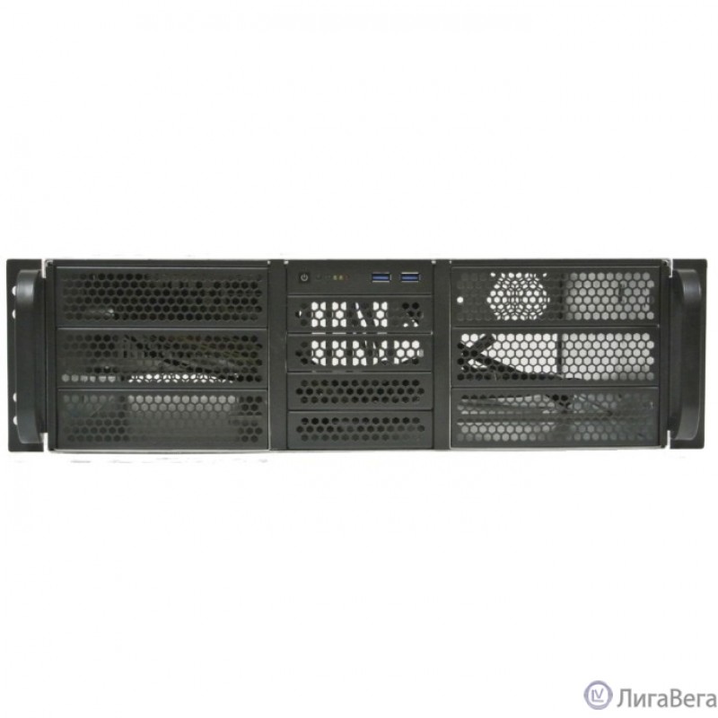 Procase RE306-D6H4-C8-48 Корпус 3U server case,6x5.25+4HDD,черный,без блока питания(2U,2U-redundant),глубина 480мм,MB CEB 12″x10.5″,8slot [RE306-D6H4-C8-48]