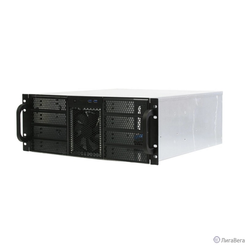 Procase RE411-D8H4-FC-55 Корпус 4U server case,8x5.25+5HDD,черный,без блока питания,глубина 550мм,MB CEB 12″x10,5″, панель вентиляторов 3*120x25 PWM Procase RE411-D8H4-FC-55 Корпус 4U server case,8x5.25+5HDD,черный,без блока питания,глубина 550мм,MB CEB 12″x10,5″, панель вентиляторов 3*120x25 PWM