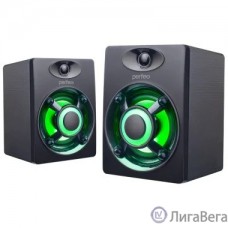 Perfeo колонки ″OREOL″, 2.0, мощность 2х3 Вт, LED подсветка 7 цв., чёрн, USB 