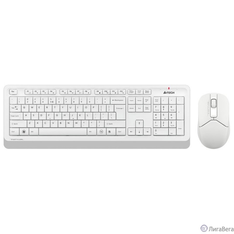 Клавиатура + мышь A4Tech Fstyler FG1012 клав:белый мышь:белый USB беспроводная Multimedia [1599042]