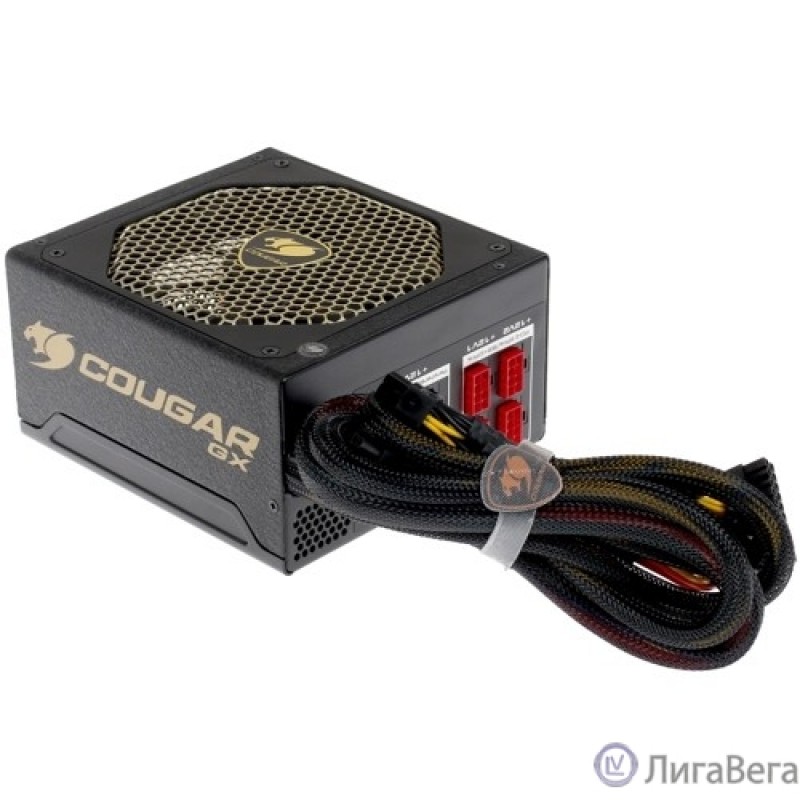 Cougar GX 800 (Модульный, Разъем PCIe-4шт,ATX v2.31, 800W, Active PFC, 140mm Fan, 80 Plus Gold) [GX800] Retail