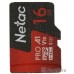 Micro SecureDigital 16GB Netac MicroSD P500 Extreme Pro Retail version card only [NT02P500PRO-016G-S]