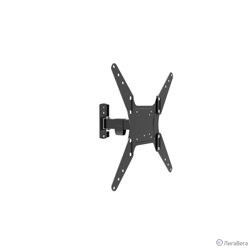 Wize [WP55] для дисплеев 17-55″, VESA 75x75, 100x100, 200x200, 300х300, 400х400 мм., макс. нагрузка 25 кг, расстояние от стены 55-225 мм., наклон -5°/+15°, поворот -60°/+60°, черн.