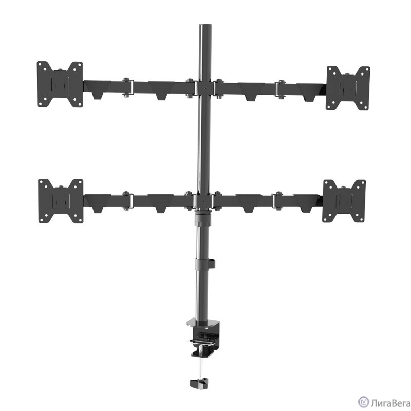 Wize [WDM4-26] Настольное крепление для четырех мониторов 14″-26″, VESA 75x75, 100x100, макс. нагрузка 10 кг