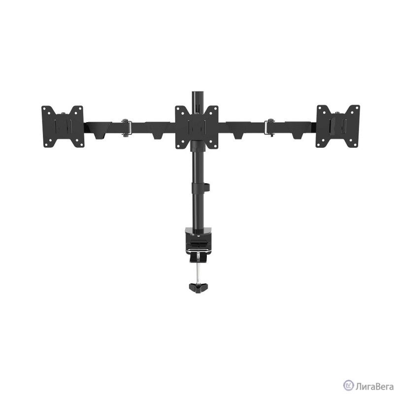 Wize [WDM3-26] Настольное крепление для трех мониторов 14″-26″, VESA 75x75, 100x100, макс. нагрузка 10 кг,