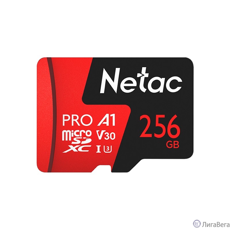 Micro SecureDigital 256GB Netac microSDXC Class10 Netac NT02P500PRO-256G-R P500 Extreme Pro + adapter