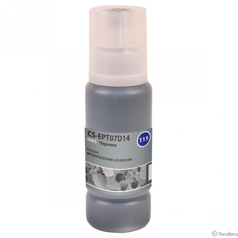 Чернила Cactus CS-EPT07D14 115PBK черный фото70мл для Epson ECOTANK L8160/8180