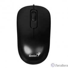 Мышь проводная Genius DX-110, USB, оптическая, разрешение 1000 DPI, 3 кнопки, кабель 1.5m, для правой/левой руки. Цвет: черный (31010009400)