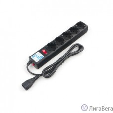 PowerCube Фильтр-удлинитель (SPG5-В2) 1.9 м, , 5 розеток,  д/подкл. к UPS (C14), 10А/2,2кВт, черный
