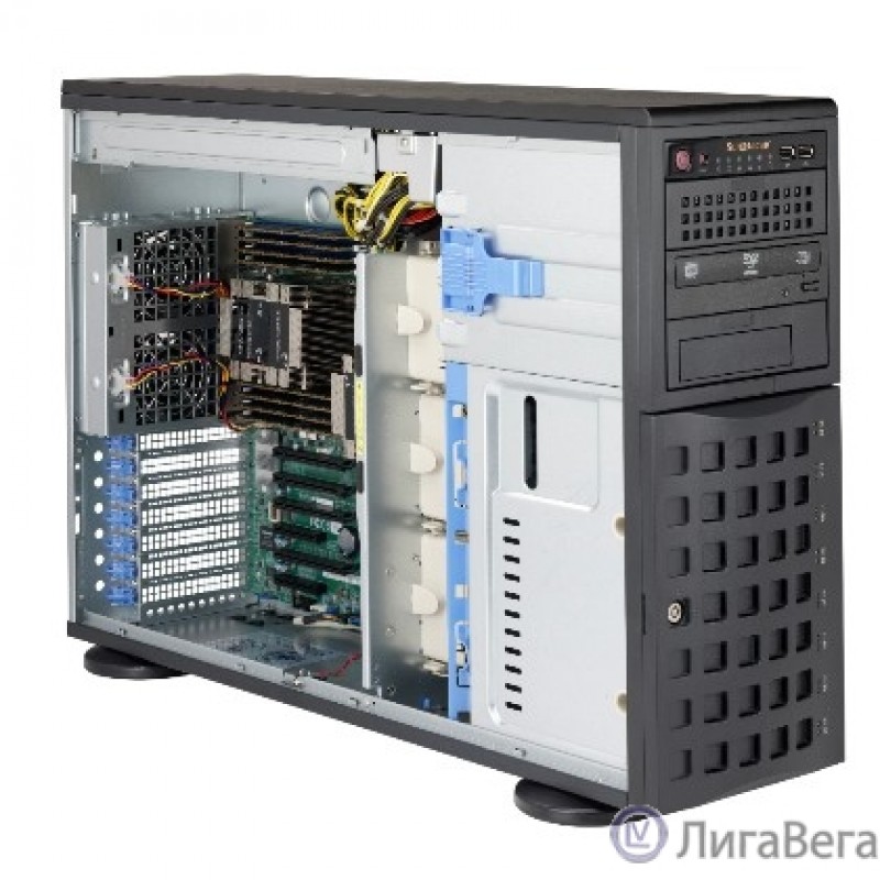 Supermicro CSE-745BAC-R1K23B Корпус SuperChassis 4U 745BAC-R1K23B/HDD(8)LFF/3x5.25″/7xFHFL/2x1200W/8xSAS3/SAS2/SATA3/ 2x1200W