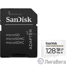 Micro SecureDigital 128GB SanDisk microSDXC Class 10 UHS-I U3 V30 Max Endurance Video Monitoring (SD адаптер) (SDSQQVR-128G-GN6IA)