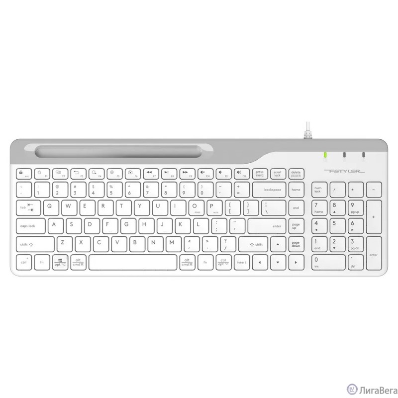 Клавиатура A4Tech Fstyler FK25 белый/серый USB slim [1530217]