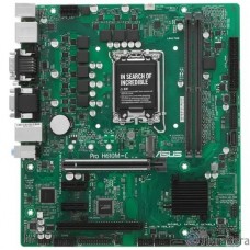 ASUS PRO H610M-C-CSM (Socket 1700, mATX, 2xDDR5(64GB), DP/DVI-D/HDMI, 1xPCIe 5.0x16/2xPCIe 3.0x1, 4xSATA 6Gb/s, 1xM2, 1xLAN, 1xCom, 2xUSB 3.0, 2xUSB 2.0, 2xPS/2)