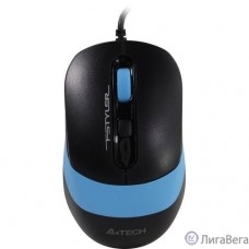 Мышь A4Tech Fstyler FM10 черный/синий оптическая (1600dpi) USB (4but)