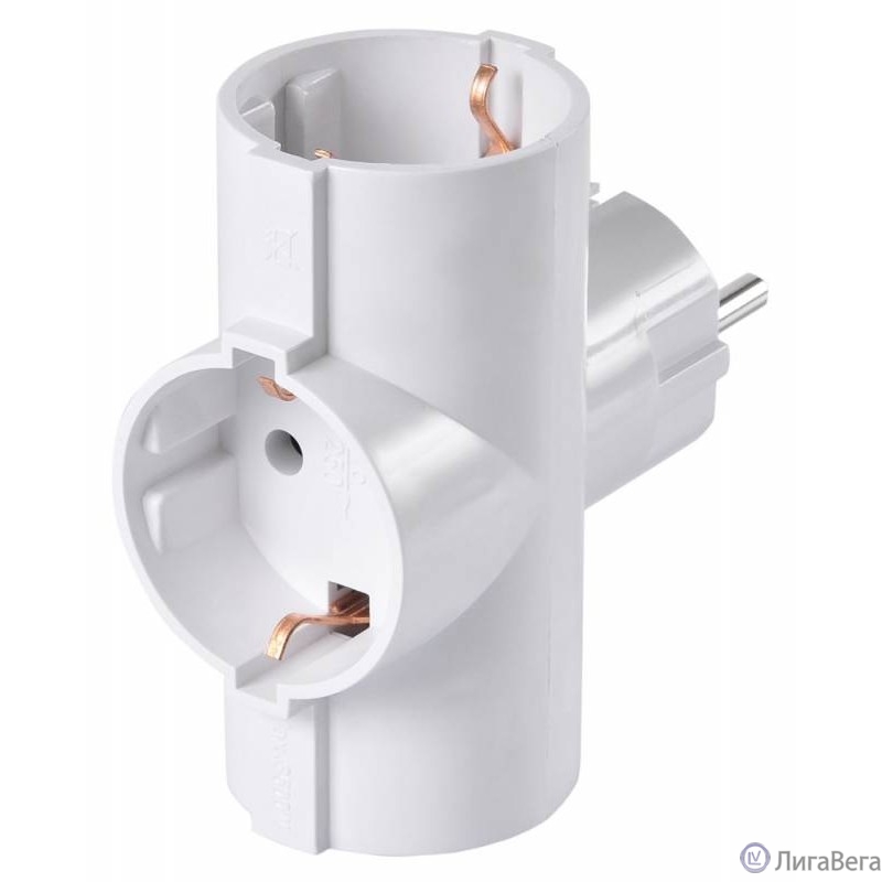 BURO Сетевой разветвитель 3 розетки (BU-PS3TG-W), белый (пакет ПЭ) {352738}