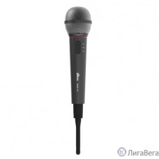 RITMIX RWM-101 black { 85 дБ, максимальная девиация: ± 30 КГц, переключатель вкл./выкл., 3 pin XLR - Jack 6.3 mm, 3 м, питание микрофона: 1,5 В (постоянный ток DC, батарейки АА)}