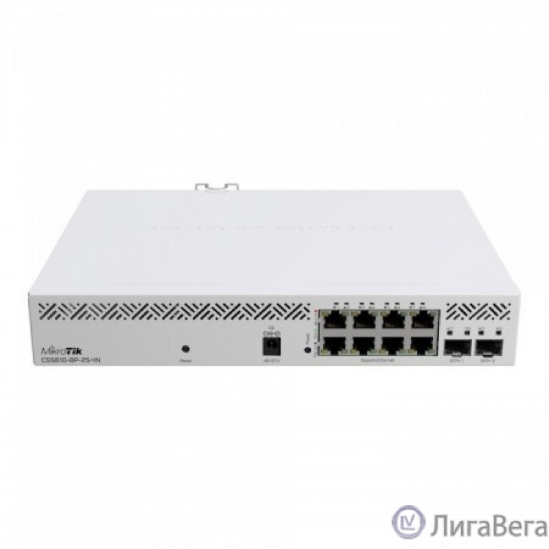 MikroTik CSS610-8P-2S+IN PoE-коммутатор, 8х 1G RJ45, 2х SFP+, раздача PoE 140 Вт, SwitchOS Lite