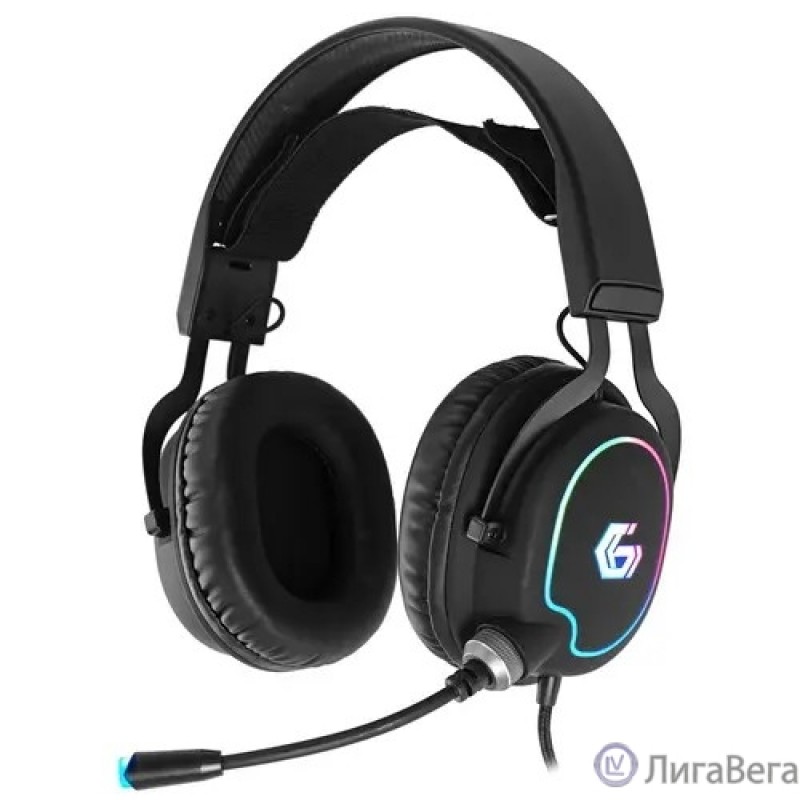 Gembird MHS-GX20, мембр. 50 мм, подсветка, рег. гром., рег.оголовье, каб. 2,1 м