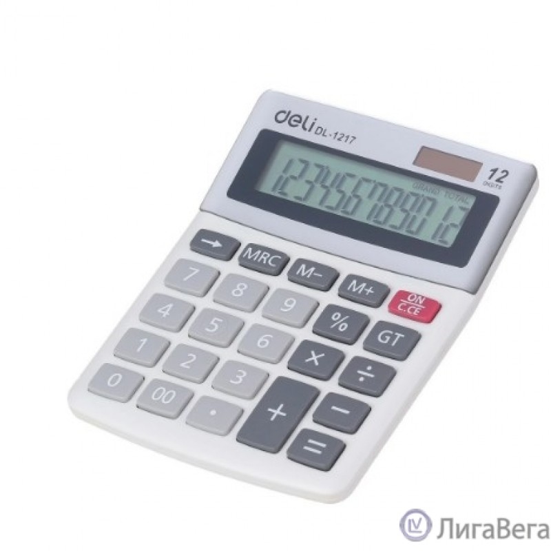 Калькулятор настольный Deli E1217 в ассортименте 12-разр. [1003503]