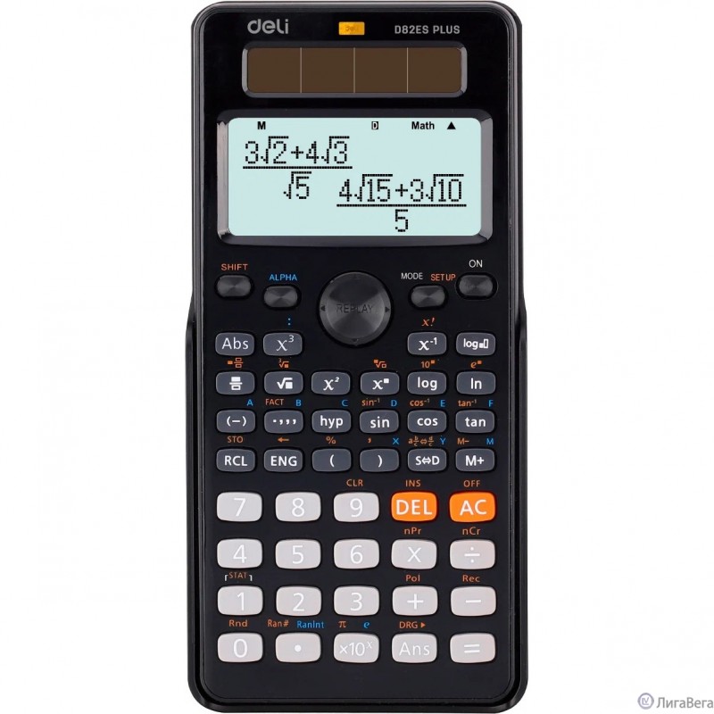 Калькулятор научный Deli ED82ES черный 10+2-разр. [1460088]