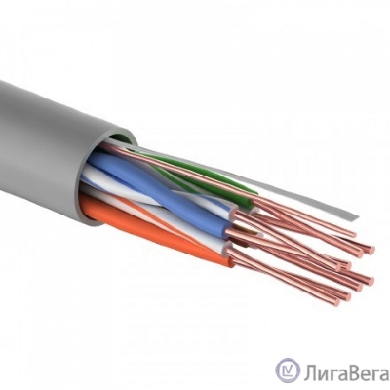 Rexant (01-0059) LIGHT  Кабель U/UTP, CAT 5E, ZH нг(А)-HF, (LSZH), 4х2х0,48 мм, 24AWG, внутренний, серый