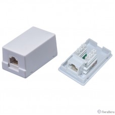 Внешняя сетевая розетка NEOMAX [NM-SMB-KJ45-U5E-1PD-101-WH] Cat.5E,UTP, 1 порт, цвет белый