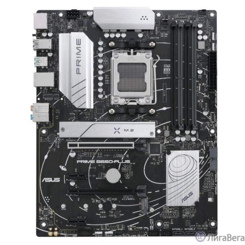 ASUS PRIME B650-PLUS (Socket AM5, ATX, 4xDDR5(128GB), DP/HDMI 2.1, 2xPCIe 4.0x16/2xPCIe 4.0, 1xLAN (2.5GbE), 4xSATA 6Gb/s, 2xM.2, 1xM.2 E key, 1xType-C, 5xUSB 3.2, 2xUSB 2.0)