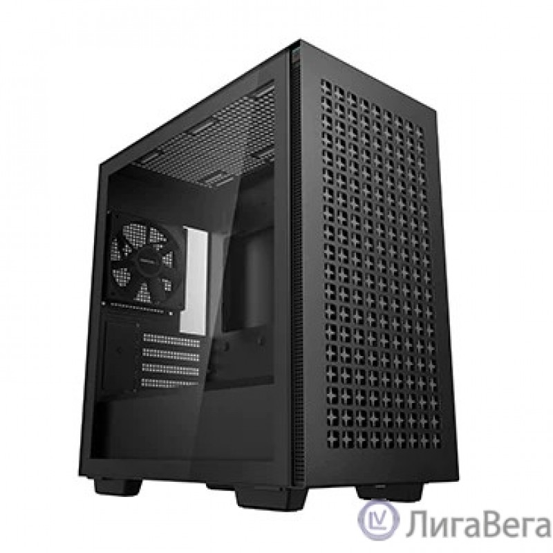 DeepCool CH370 черный без БП mATX TG window 1x120mm fan (R-CH370-BKNAM1-G-1)
