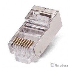 Filum FL-NA-PLUG5E-6 Коннектор RJ-45, 5E кат., 8p8c, экран, 30 мкм, универсальный, для одножильного и многожильного кабеля, уп/100 шт