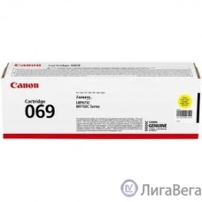 Canon Cartridge 069Y 5091C002 тонер-картридж для MF752Cdw/MF754Cdw/LBP673Cdw 1900 стр. жёлтый