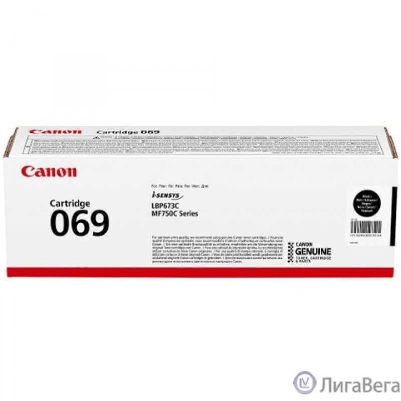 Canon Cartridge 069BK 5094C002 тонер-картридж для MF752Cdw/MF754Cdw/LBP673Cdw 2100стр. чёрный Canon Cartridge 069BK 5094C002 тонер-картридж для MF752Cdw/MF754Cdw/LBP673Cdw 2100стр. чёрный