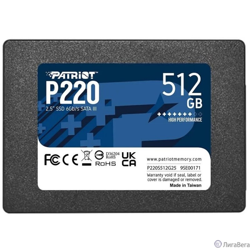 Patriot SSD 512Gb P220 P220S512G25 {SATA 3.0} Patriot SSD 512Gb P220 P220S512G25 {SATA 3.0}