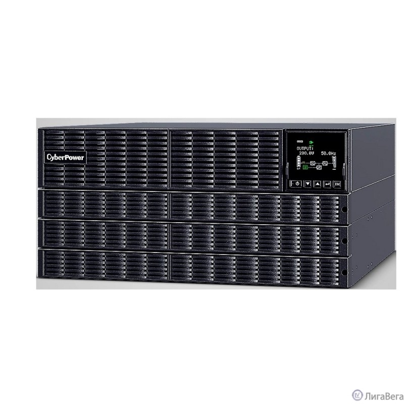 CyberPower OLS10KERT5U ИБП {Online, 10000VA/10000W USB/RS-232/Dry/EPO/SNMP/CloudCard/(4 IEC С13, 4 IEC C19, terminal block)/bat.detect./МВ NEW  12В/9 Ач х 20}