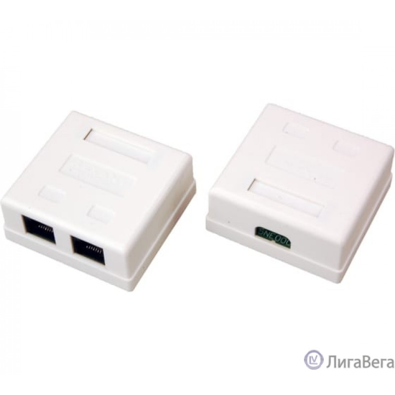 REXANT (06-0105-C) Розетка сетевая LAN, на стену, 2 гнездо 8Р8С (RJ-45), CAT 5е REXANT (06-0105-C) Розетка сетевая LAN, на стену, 2 гнездо 8Р8С (RJ-45), CAT 5е