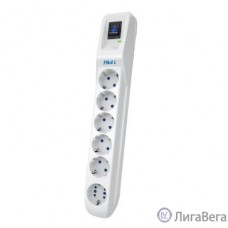 ZIS Сетевой фильтр PILOT L (GP) 5м {5 розеток + 1 в формате GP, до 7 потребителей} (арт. 173)