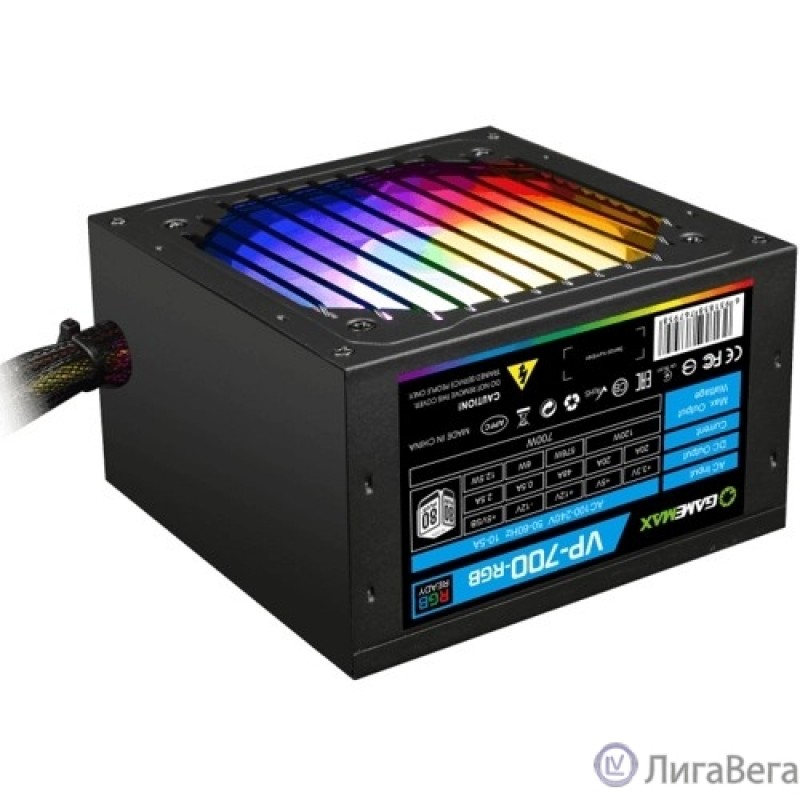 GameMax Блок питания ATX 700W VP-700-RGB 80+, Ultra quiet GameMax Блок питания ATX 700W VP-700-RGB 80+, Ultra quiet