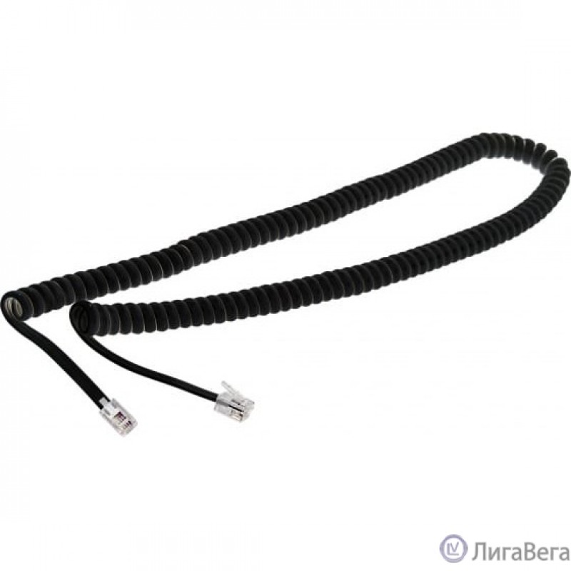 Rexant (18-2073) Шнур витой трубочный 7М телефонный черный Rexant (18-2073) Шнур витой трубочный 7М телефонный черный