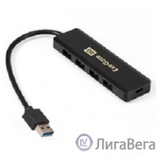 Exegate EX293980RUS USB-Хаб (концентратор) ExeGate DUB-4P/1 (кабель-адаптер USB3.0 --> 4xUSB3.0, Plug&Play, черный)