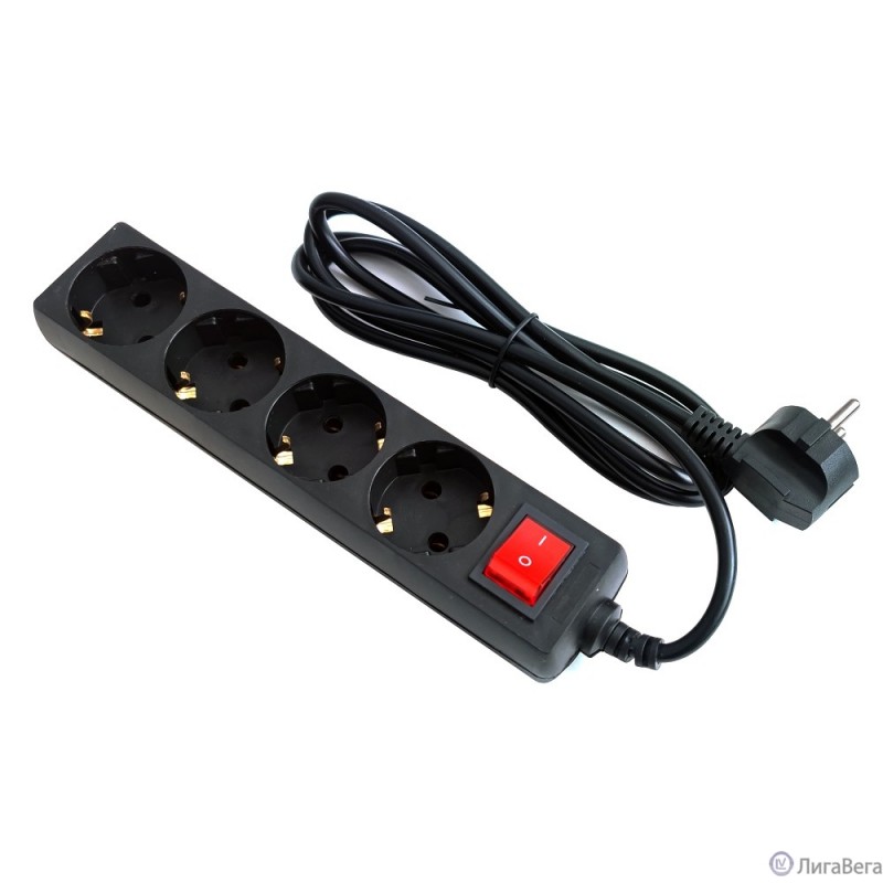 5bites SP4B-218 Сетевой фильтр 4S / 3*0.75MM2 / 1.8M / BLACK 5bites SP4B-218 Сетевой фильтр 4S / 3*0.75MM2 / 1.8M / BLACK