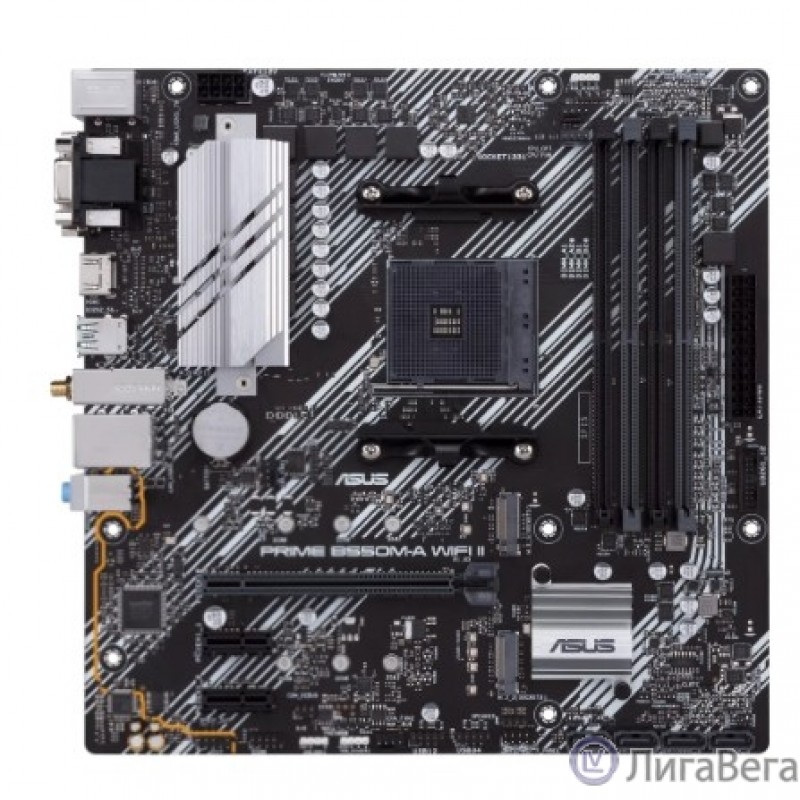 ASUS Prime B550M-A WiFi II B550 Socket AM4 4xDDR4, 4xSATA3, RAID, 2xM.2, 1xPCI-E16x, 6xUSB3.2, D-Sub, DVI-D, HDMI, WiFi, Glan, mATX ASUS Prime B550M-A WiFi II B550 Socket AM4 4xDDR4, 4xSATA3, RAID, 2xM.2, 1xPCI-E16x, 6xUSB3.2, D-Sub, DVI-D, HDMI, WiFi, Glan, mATX
