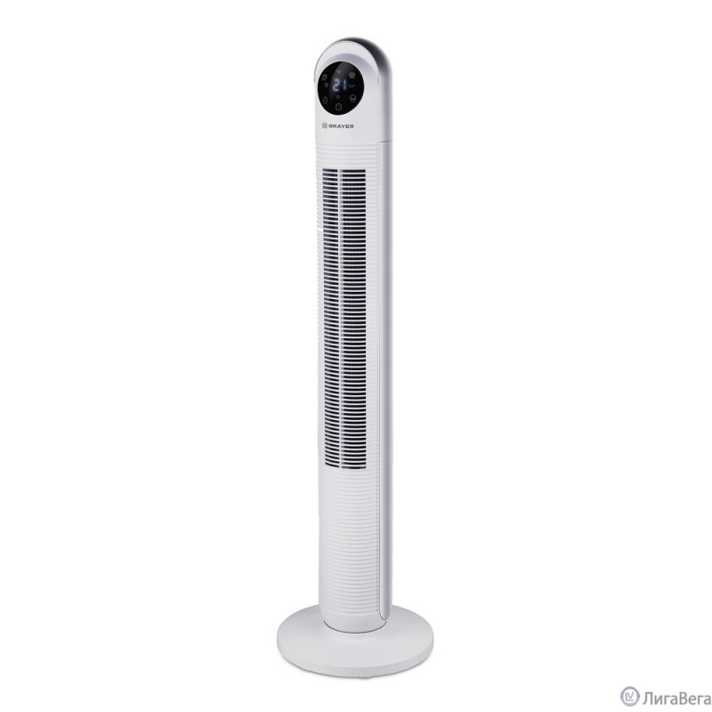 BRAYER BR4956 Колонный вентилятор, эл..упр.,пульт ДУ,вращение,мощ-ть 60Вт, LED дисплей,3 скор.Таймер BRAYER BR4956 Колонный вентилятор, эл..упр.,пульт ДУ,вращение,мощ-ть 60Вт, LED дисплей,3 скор.Таймер