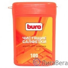 Туба с чистящими салфетками, для LCD, TFT-мониторов, BURO BU-tft 100шт. [817436]