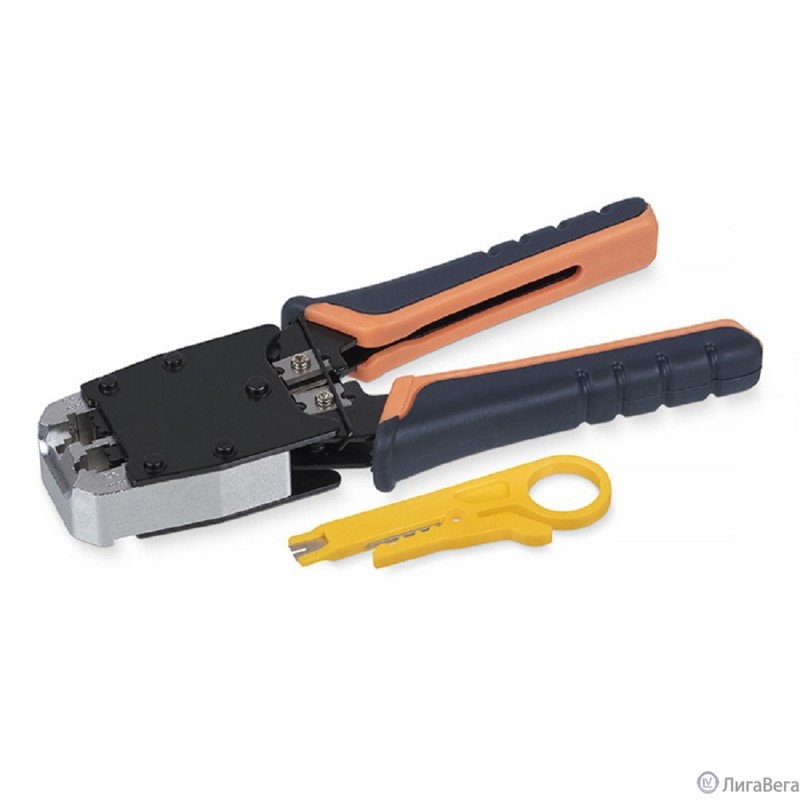 Cabeus HT-500 Инструмент обжимной для RJ-45 (8р8с), RJ-11/12 (6р6с, 6р4с, 6р2с), профессиональный Cabeus HT-500 Инструмент обжимной для RJ-45 (8р8с), RJ-11/12 (6р6с, 6р4с, 6р2с), профессиональный