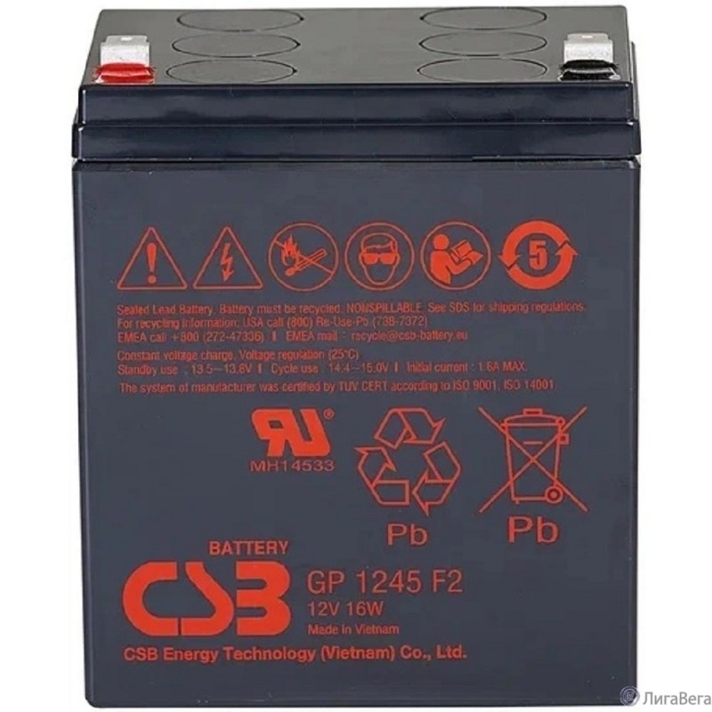 CSB Батарея GP1245 (12V  4,5Ah/16W) F2