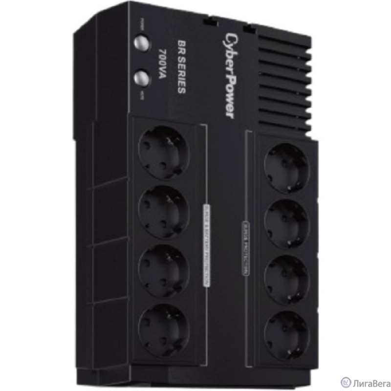 ИБП CyberPower BR700EA {Line-Interactive 700VA/390W USB/RJ11/45 (4+4 EURO)  без LCD экрана}